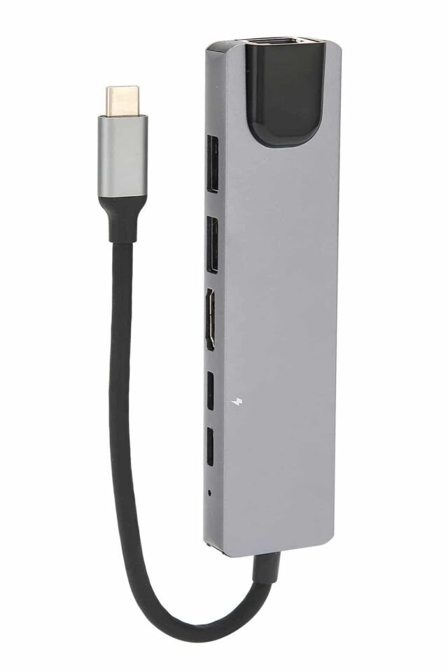 8 Port Çoklayıcı Macbook Ile Uyumlu Çoğaltıcı Type-C dönüştürücü TF SD kart - Lisinya