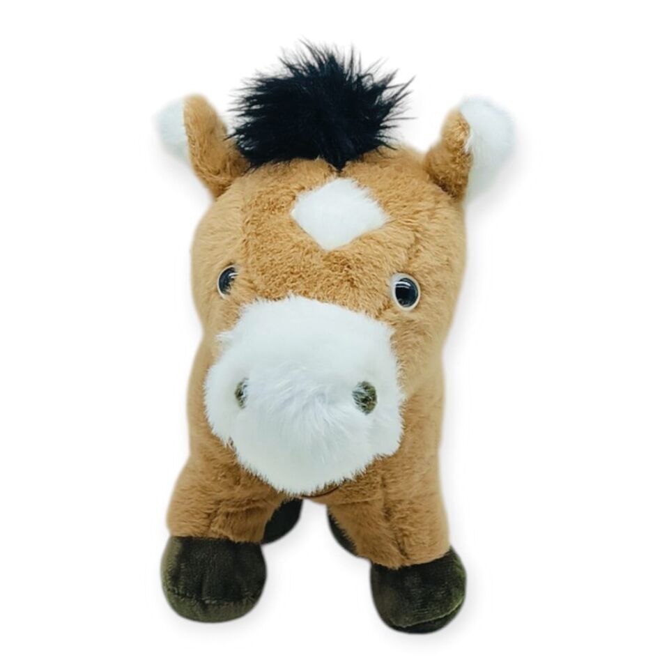 Peluş Hayvanlar Sesli 30 cm At - Koyu Kahverengi (Lisinya)