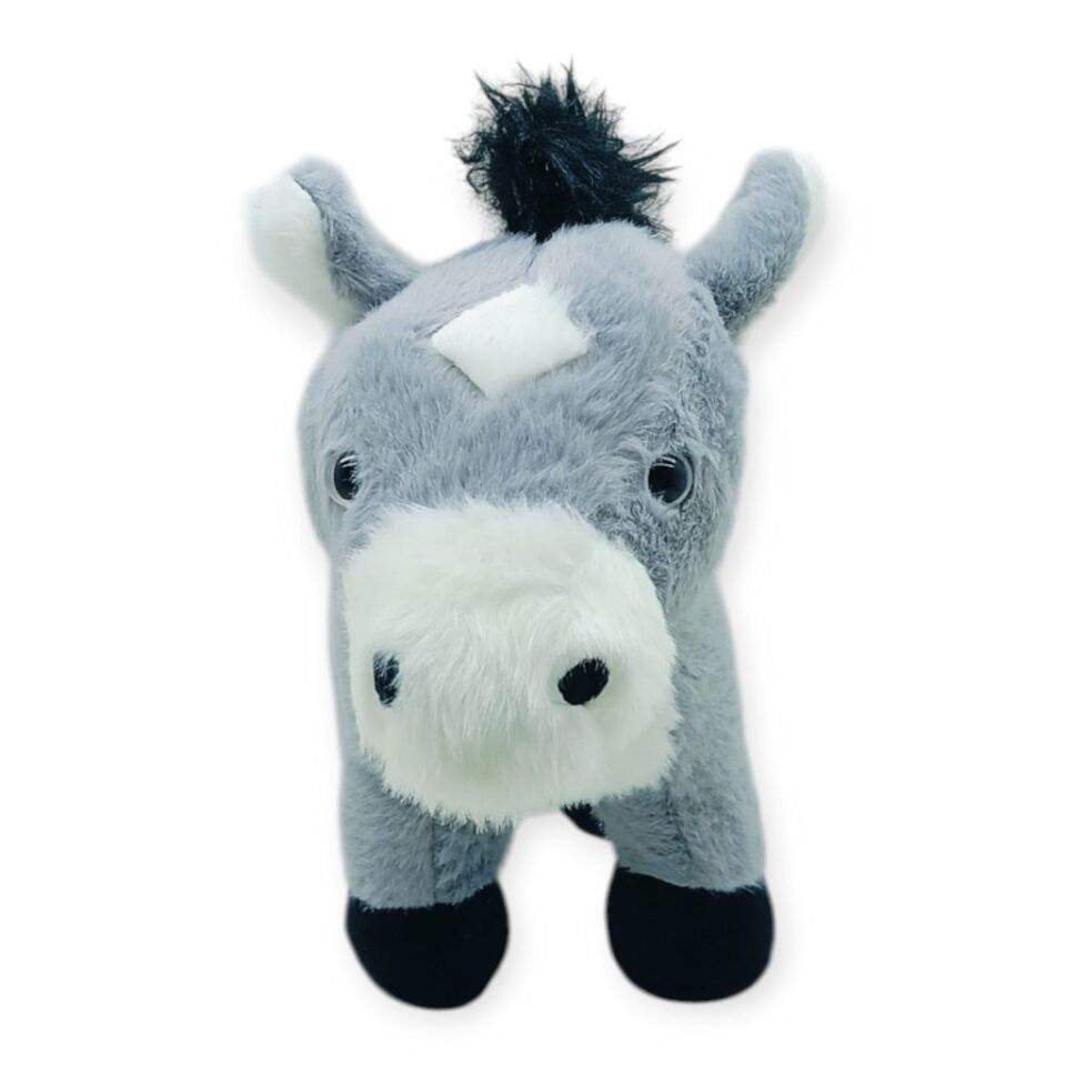 Peluş Hayvanlar Sesli 30 cm At - Gri (Lisinya)