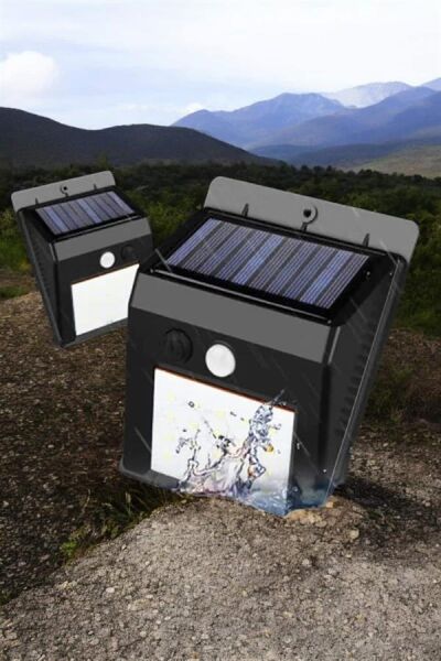 Solar Lamba Giriş, Bahçe Yol Avlu Hareket Sensörlü Led Parlak Gece Su Geçirmez - Lisinya