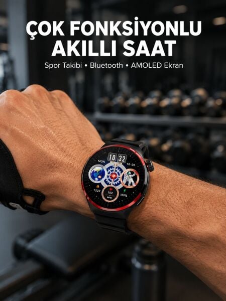 Spor ve Sağlık Takipli Akıllı Saat Kablosuz Şarj Yeni Nesil - Lisinya