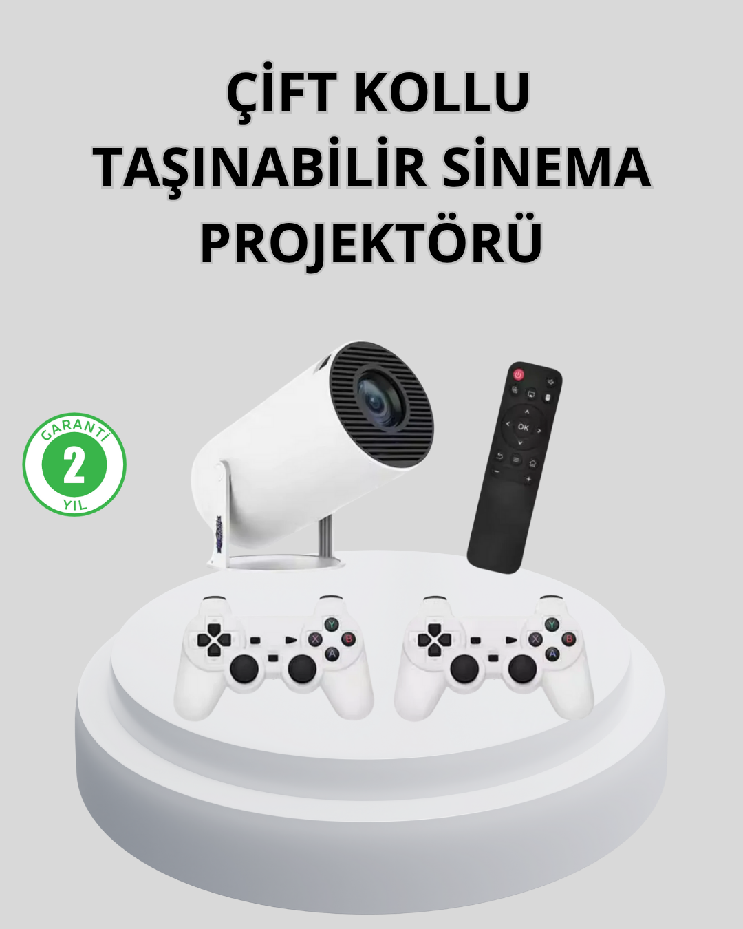 Wi-Fi 6 ve Bluetooth 5.0 Destekli 4K Akıllı Projeksiyon Cihazı - Lisinya