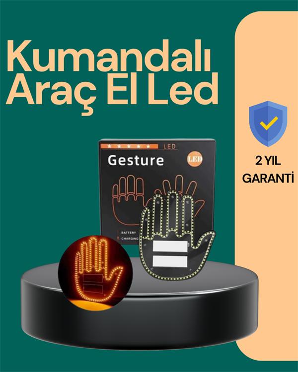 Kablosuz Kumandalı LED Jest Işığı – 3 Modlu Araba Arkası Mesaj Işığı, 203 LED ile Yüksek Parlaklık - Lisinya
