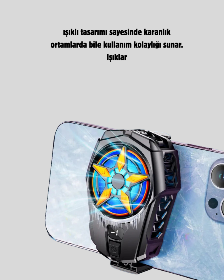 Taşınabilir Şarjlı Telefon Soğutucu – Sessiz Fan Motoru ile Yüksek Performans Koruma - Lisinya