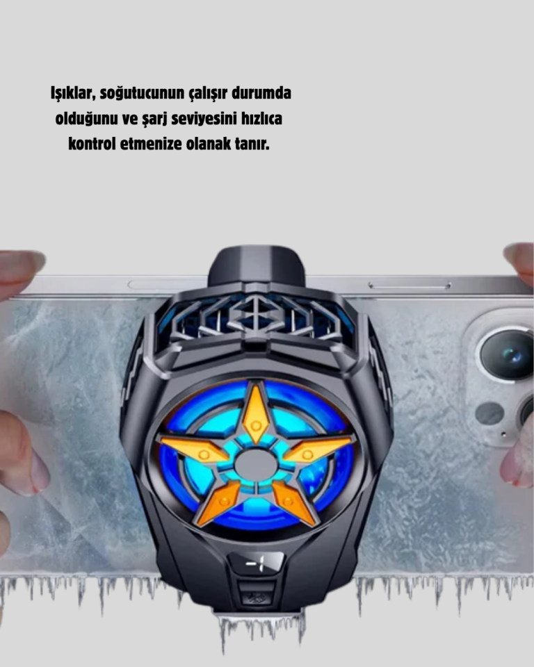 Taşınabilir Şarjlı Telefon Soğutucu – Sessiz Fan Motoru ile Yüksek Performans Koruma - Lisinya