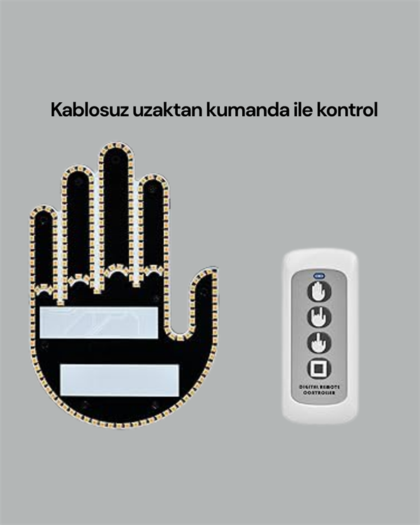 Aracınız İçin Eğlenceli ve Güvenli İletişim: LED Jest Lambası, Uzaktan Kumandalı, Kolay Montaj - Lisinya