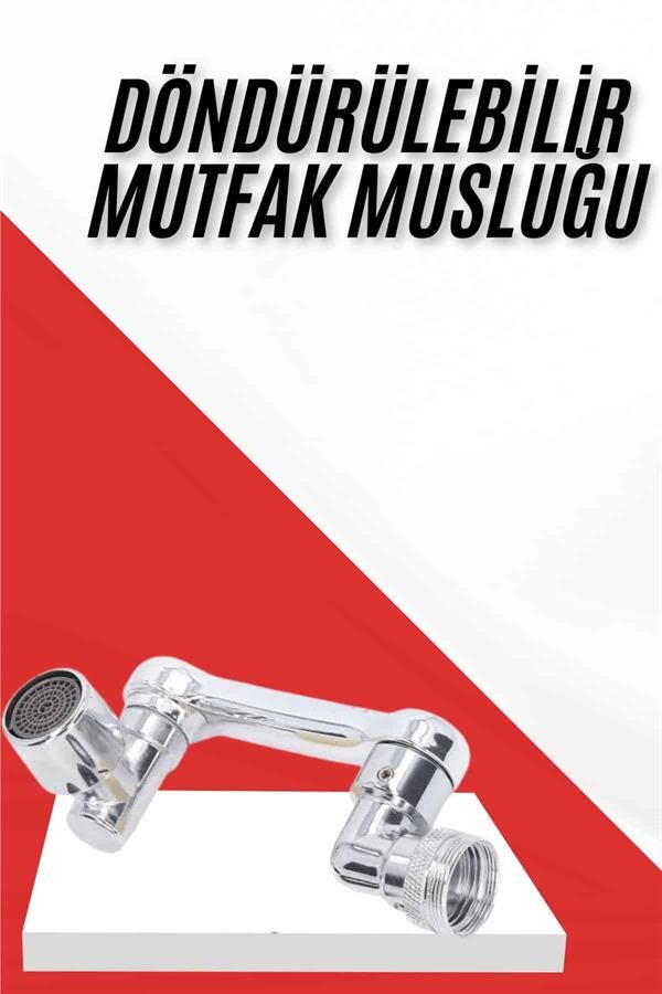 Her Yere Dönebilen Tasarruflu Mutfak Musluk Başlığı Ucu Musluk Ucu Oynar Başlıklı - Lisinya