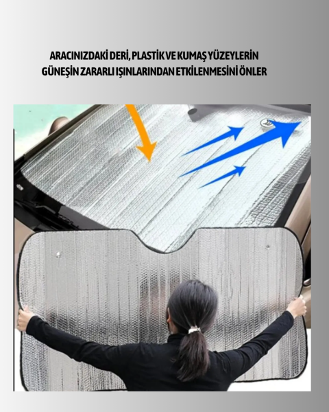 Gelişmiş Yansıtıcılı Katlanabilir Araç Güneşliği – Alüminyum & Süngerli İzolasyon Teknolojisi - Lisinya