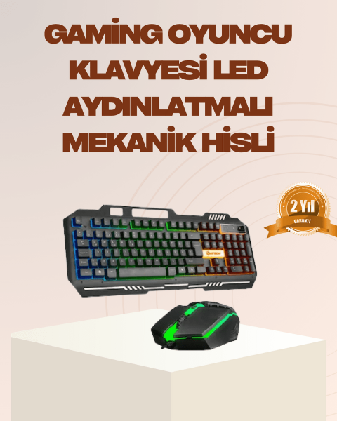 Mekanik LED Gaming Klavye Mouse Seti – Yüksek Tepki ve Ergonomi
