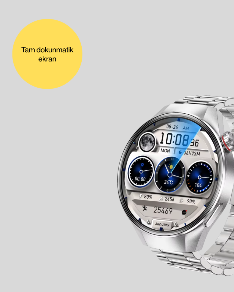 Akıllı Saat Bluetooth Görüşme Destekli – Spor, Sağlık ve Bildirim Özellikli - Lisinya