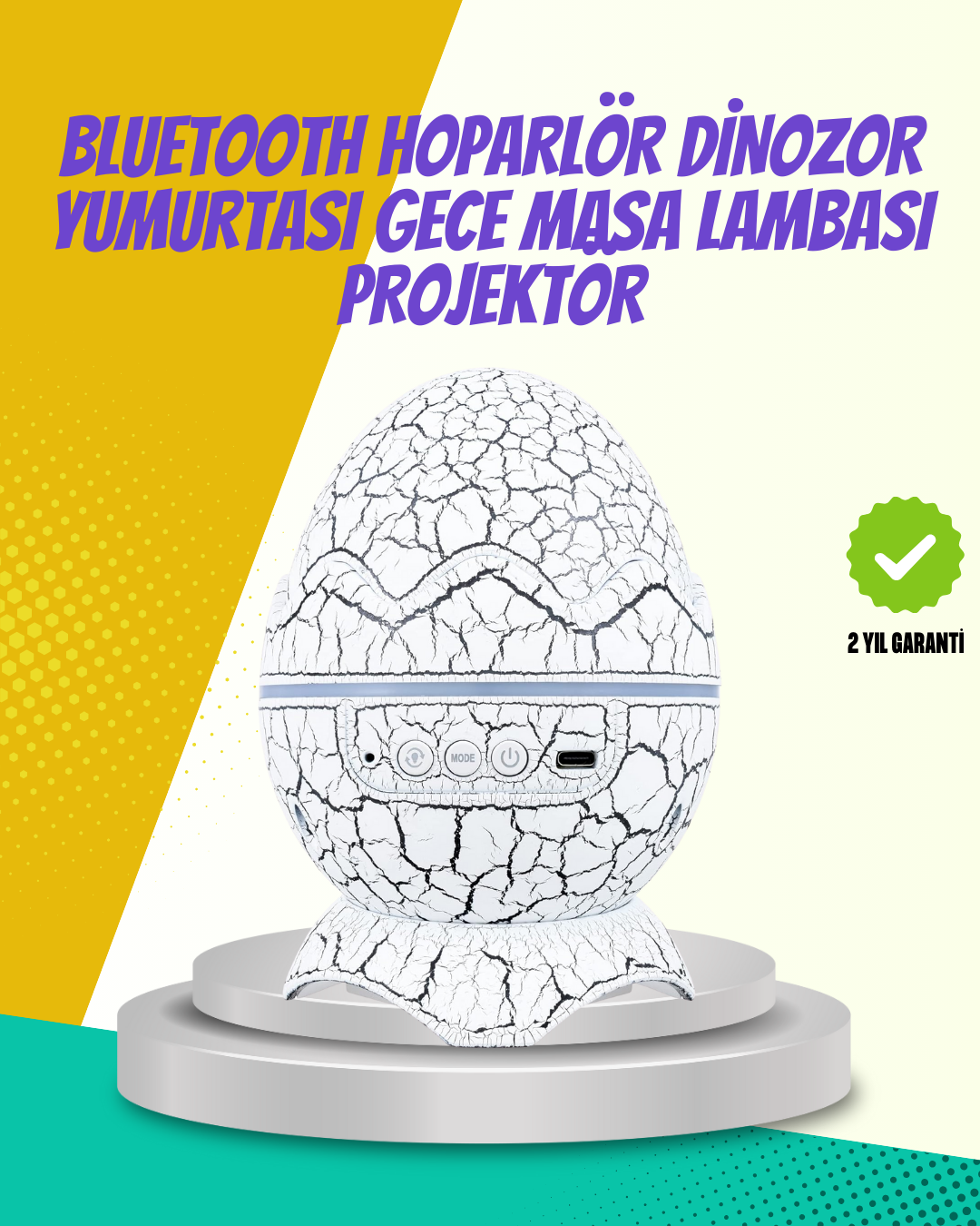 Çocuk Odası İçin Galaxy Projektör + Beyaz Gürültü + Uzaktan Kumandalı - Lisinya