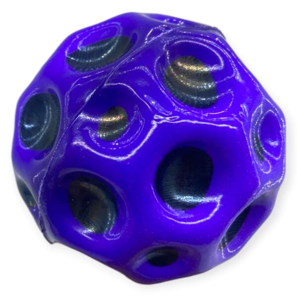 Yükseğe Zıplayan Delikli Stres Topu - 70 mm UzayTopu - Ay Top (Lisinya)
