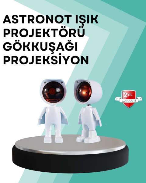 360° Ayarlanabilir Başlıklı Astronot Gece Lambası - Lisinya