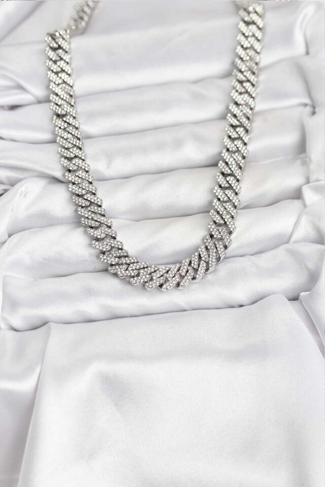 Pirinç Cuba Chain Gurmet Model Kolye - Lisinya