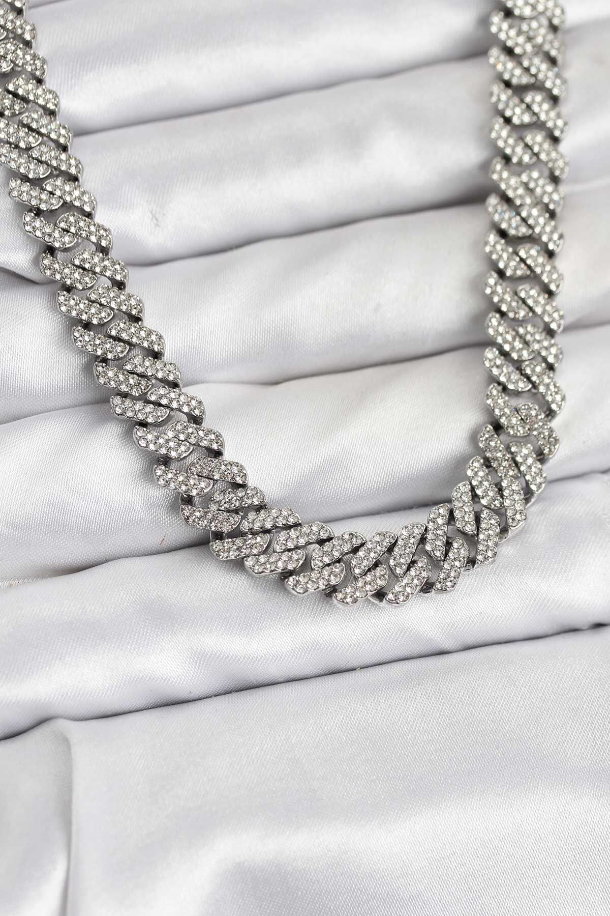 Pirinç Cuba Chain Gurmet Model Kolye - Lisinya