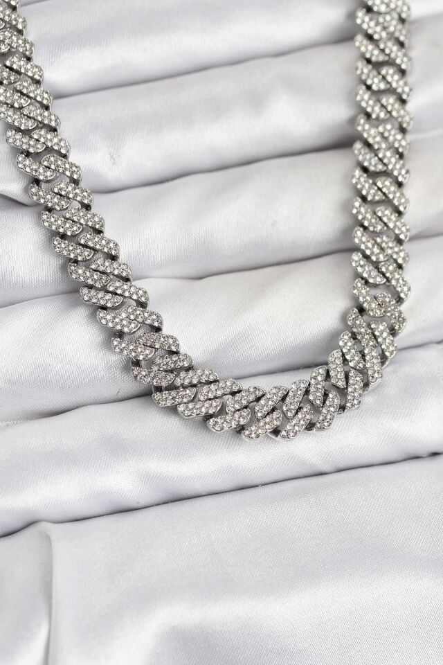 Pirinç Cuba Chain Gurmet Model Kolye - Lisinya