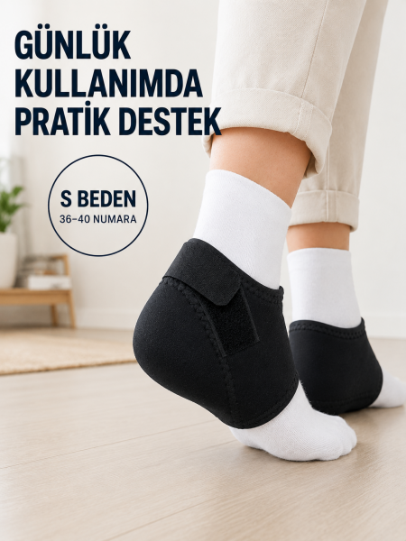 Ayarlanabilir Topuk Desteği S Beden 36-40 Numara Esnek Rahat Topuk Çorabı - Lisinya