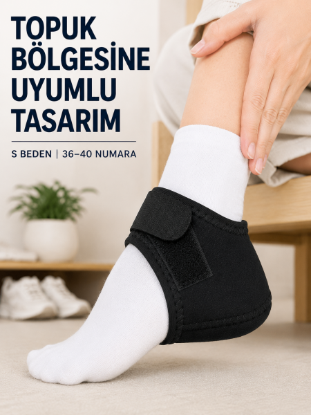 S Beden Topuk Çorabı 36-40 Numara Ayarlanabilir Cırtlı Topuk Destekleyici - Lisinya