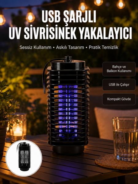 Çevre Dostu Elektrikli Sivrisinek Öldürücü Lamba – 50m² Etki Alanı Yeni Nesil - Lisinya