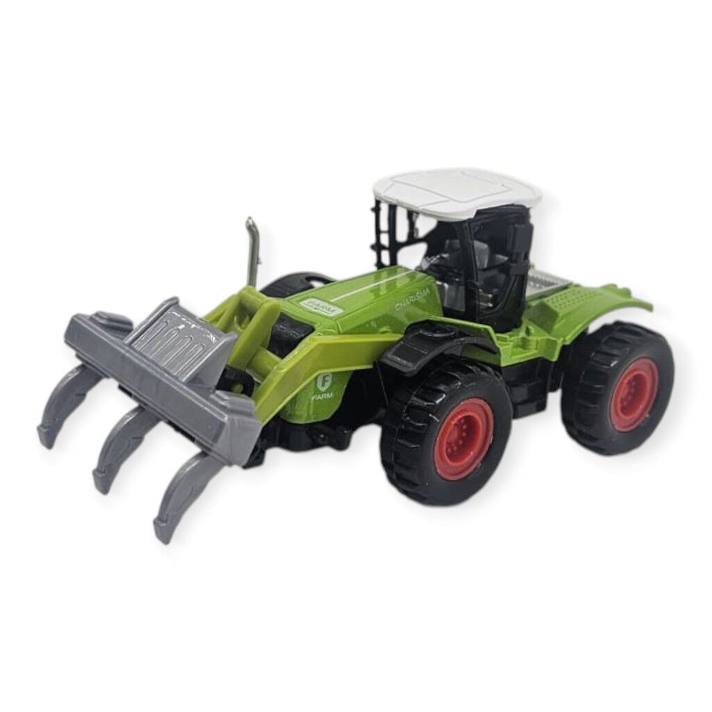 Farm Mini Oyuncak Traktör - 14 cm Geniş Tomruk Yükleyici Çiftlik Aracı (Lisinya)