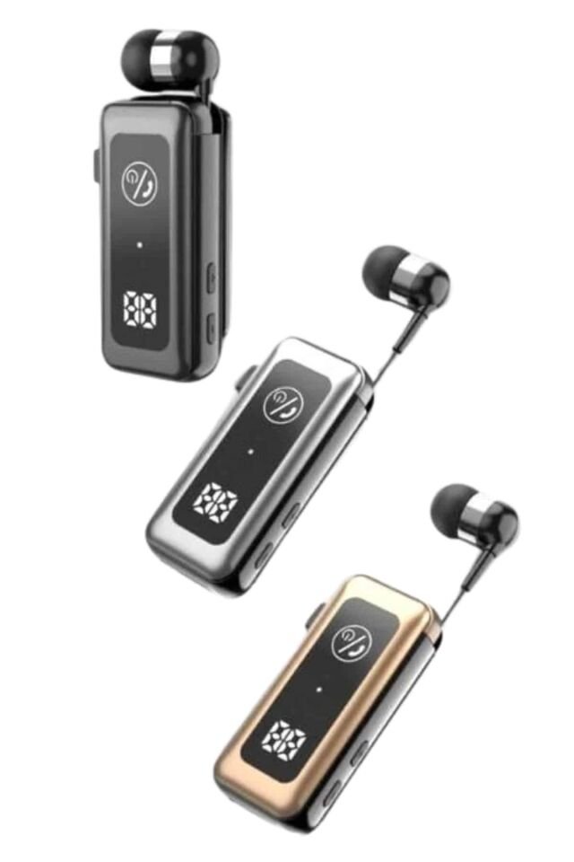 Bluetooth 5.2 Makaralı Kulaklık Dijital Ekranlı Hafıza Kartlı