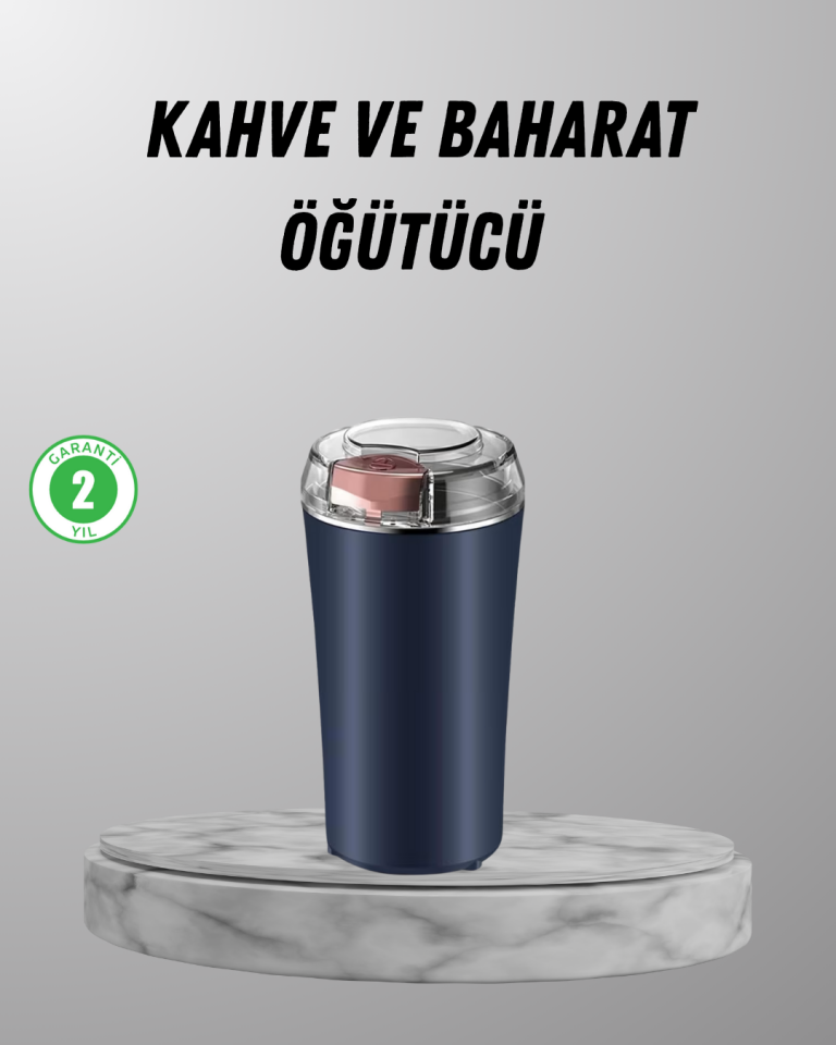 Elektrikli Kahve ve Baharat Öğütücü – Güçlü Motor, Paslanmaz Çelik Gövde, Kolay Temizlik - Lisinya