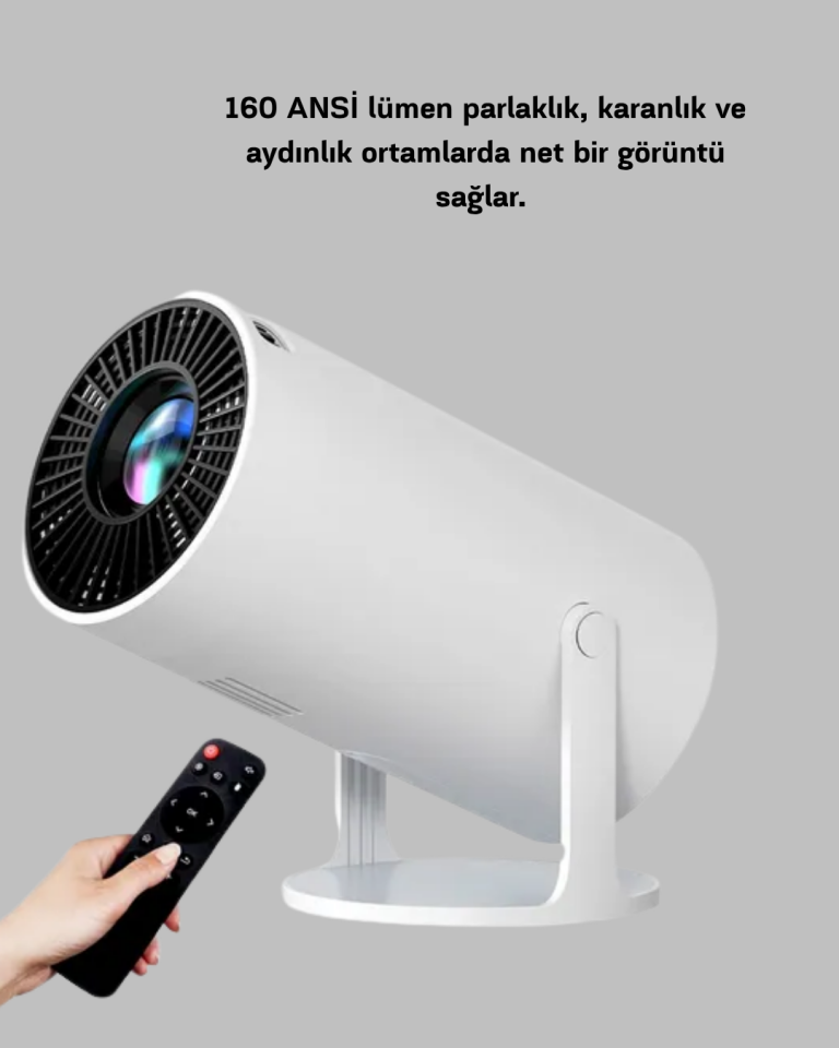 Kablosuz Bağlantılı Full HD Ev Sinema Projeksiyonu 160 ANSI Lümen - Lisinya