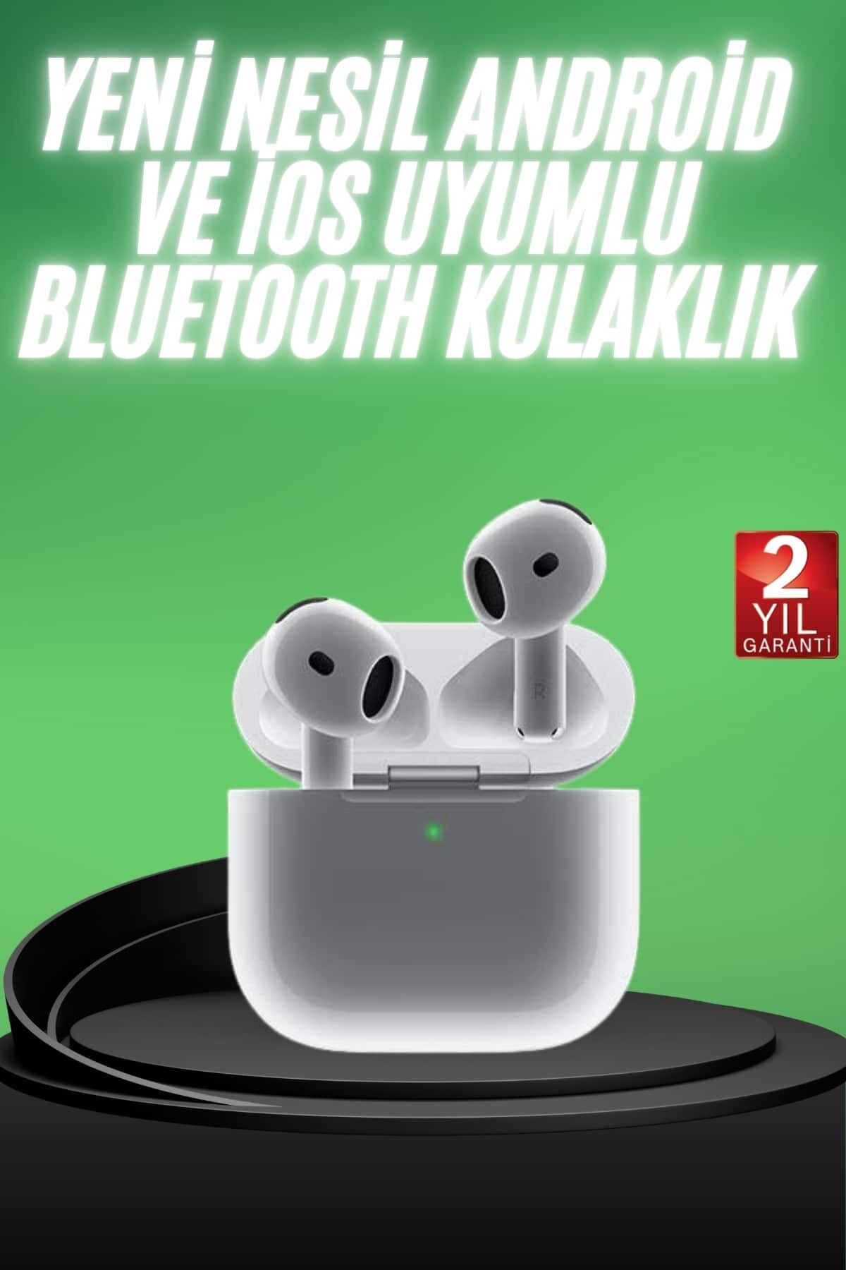 Yeni Nesil Bluetooth Kulaklık Beyaz Çağrı Cevaplayabilen Kablosuz - Lisinya