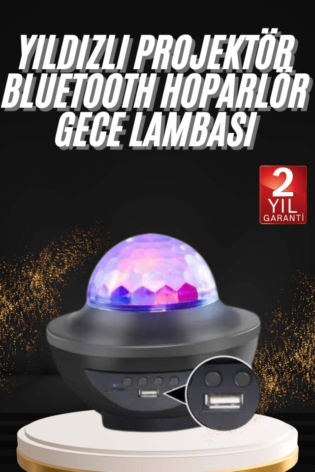 YamanHobi Galaksi Projektörü Bluetooth 5.2 Uzaktan Kumandalı 10 Renkli