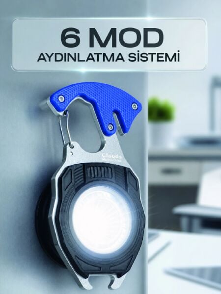 Çok Fonksiyonlu Acil Durum El Feneri Elektronik Çakmak Tornavida ve Düdük Özellikli - Lisinya