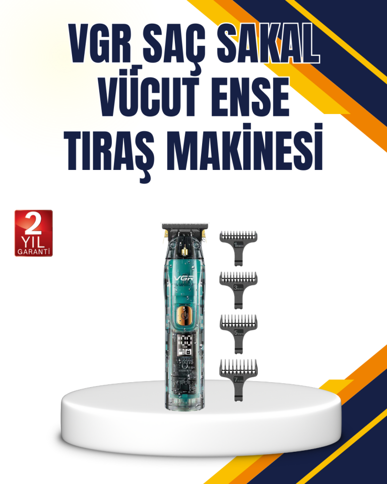 VGR V-695 Profesyonel Tıraş Makinesi Seramik Bıçaklı Turbo Güçlü Motor - Lisinya