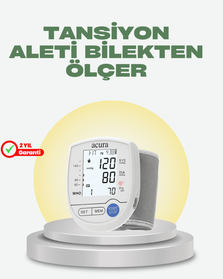 Akıllı Bilek Tansiyon Aleti Hem Şarjlı Hem Pilli Kolay Ölçüm - Lisinya