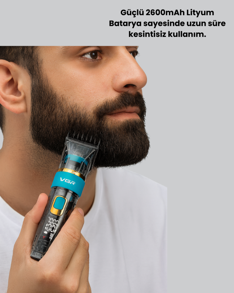 VGR V-695 Profesyonel Tıraş Makinesi Seramik Bıçaklı Turbo Güçlü Motor - Lisinya