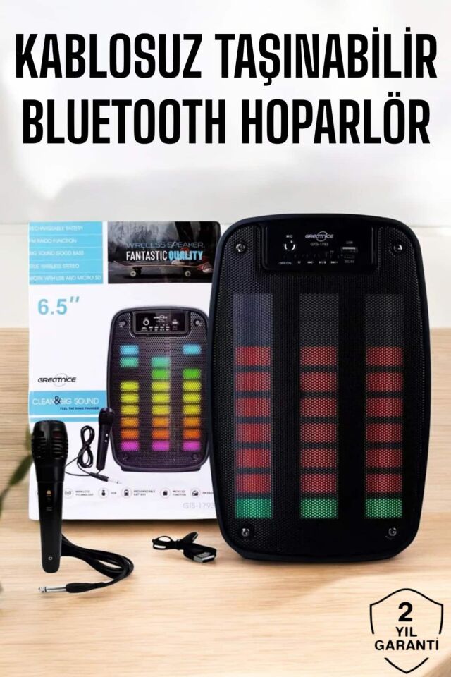 YamanHobi Bluetooth Hoparlör 2 Saat Kullanımlı İthalatçı Garantili Siyah