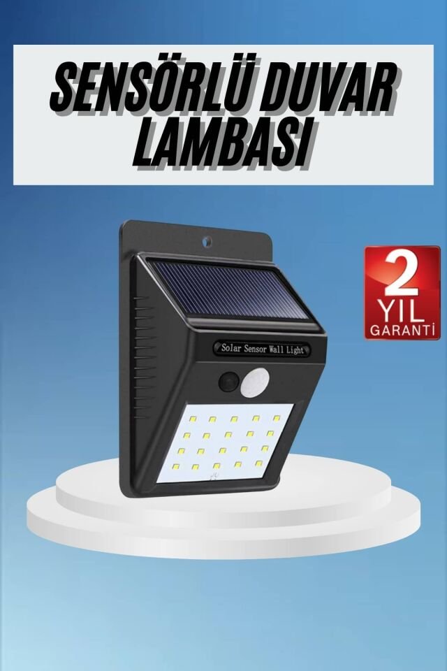 YamanHobi 180 LED Güneş Enerjili PIR Sensörlü Sokak Lambası