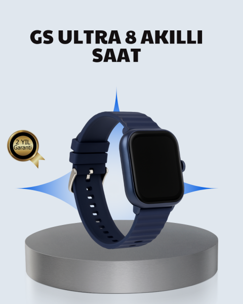 Akıllı Saat 360 mAh Çoklu Spor Modlu Lacivert Siyah Kordon - Lisinya