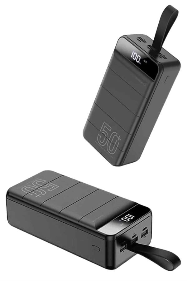 Taşınabilir Powerbank 50.000 mAh 4 Girişli Hızlı Şarj Led Göstergeli Fenerli Şarj - Lisinya