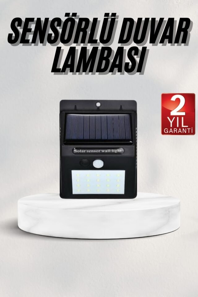 Bahçe Aydınlatması Güneş Enerjili Led Işık Lamba Sensörlü Dekoratif - Lisinya