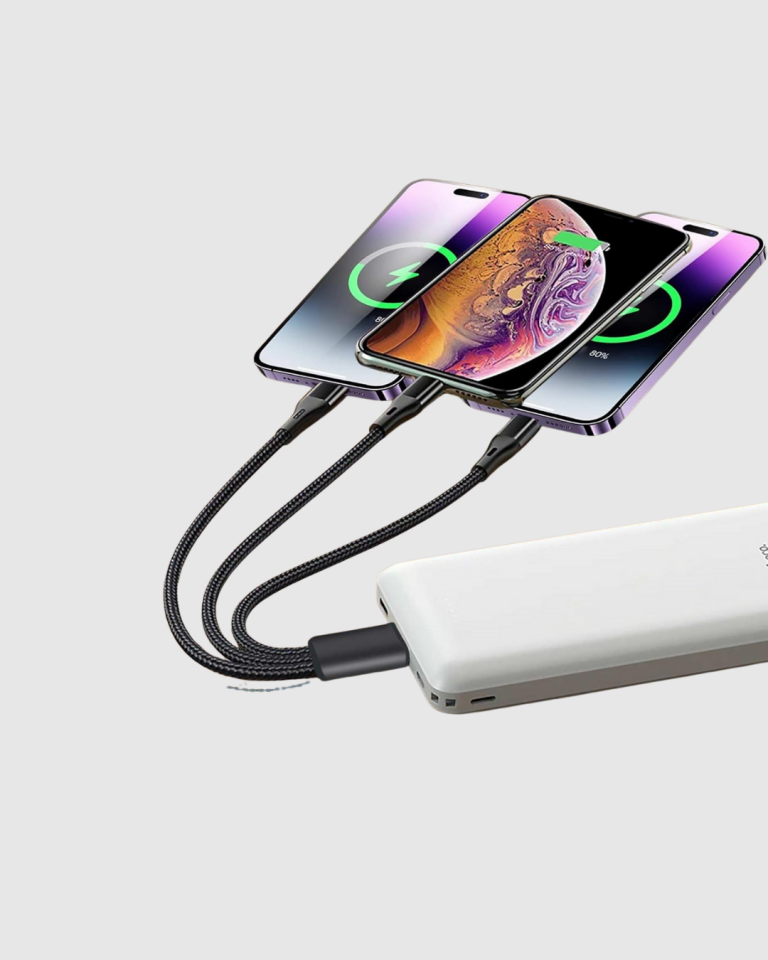 YamanHobi 3 Başlıklı Şarj Kablosu Type-C Micro USB Lightning 1.2 Metre