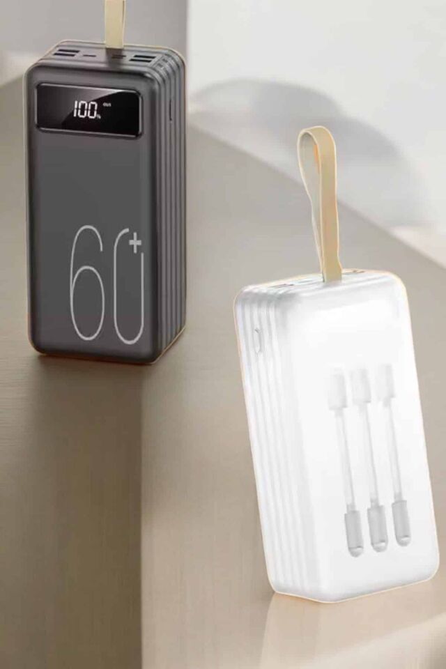 Powerbank 60.000 Mah Hızlı Şarj 4 Çıkışlı Uzun Şarj Süreli Dijital Göstergeli - Lisinya