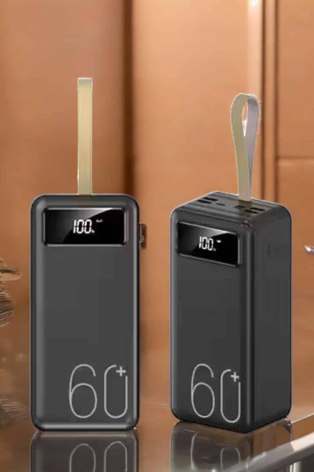 Powerbank 60.000 Mah Hızlı Şarj 4 Çıkışlı Uzun Şarj Süreli Dijital Göstergeli - Lisinya