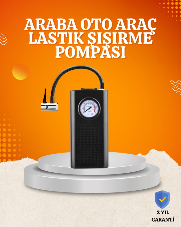 Taşınabilir Elektrikli Oto Motosiklet Bisiklet Lastik Şişirme Pompası - Lisinya