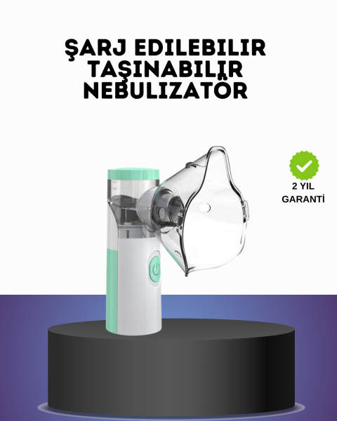 Ultrasonik Frekanslı Şarj Edilebilir Nebülizatör