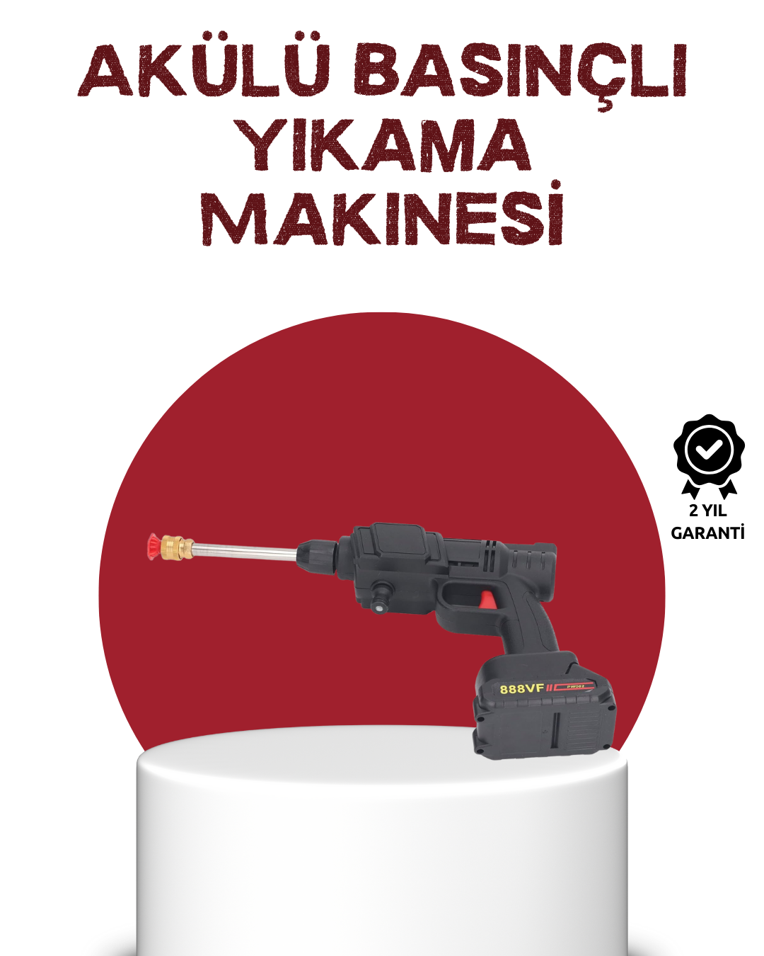 Çok Fonksiyonlu Şarjlı Basınçlı Yıkama Tabancası Ev Araç Bahçe - Lisinya