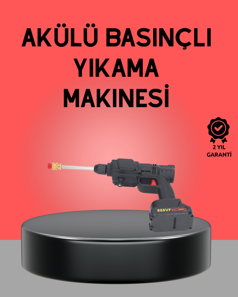 Akülü Basınçlı Yıkama Tabancası 450PSI Su Püskürtme Makinesi - Lisinya