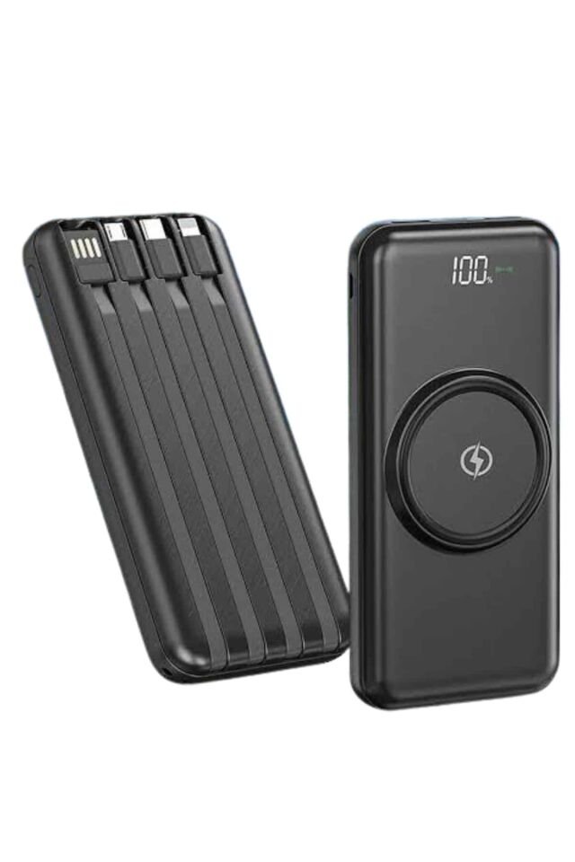 YamanHobi 10000 mAh Powerbank Kablosuz Şarj Destekli Siyah