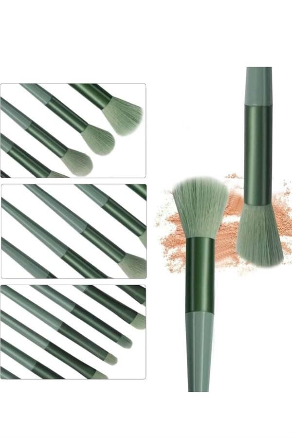 Profesyonel Makyaj Fırça Seti 13 Parça Yumuşak Kıllı Fırça Seti Far Fırçası - Lisinya