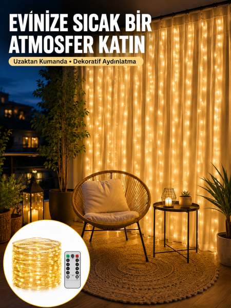 Romantik Ambiyans İçin Uzaktan Kumandalı Günışığı Peri Led Yeni Nesil - Lisinya