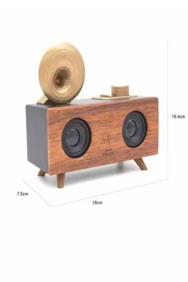 YamanHobi Retro FM Radyolu Bluetooth Hoparlör USB SD Kartlı