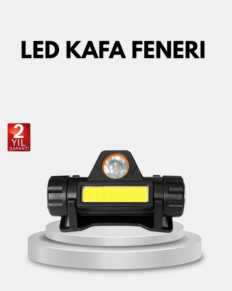 Profesyonel Şarjlı LED Kafa Lambası – Uzun Mesafe + Ortam Aydınlatması - Lisinya